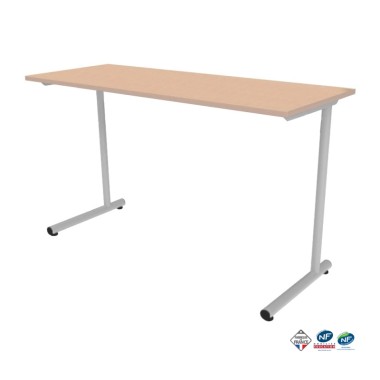 Table scolaire double T6 130 x 50 cm