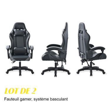 Lot de 2 Fauteuil Gamer