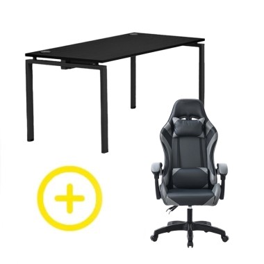 Pack Bureau droit Optimum + Fauteuil gamer