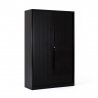 Armoire haute à rideaux FLAP, monobloc, rideaux fermés, noir