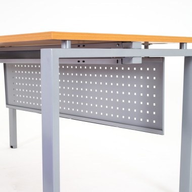 Bureau d'angle compact Panneaux + caisson gris HB Bois 80 cm