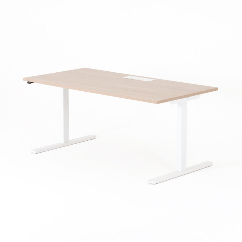 Bureau électrique - table assis-debout - 160x80 - plateau en chêne