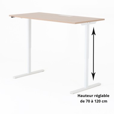 Bureau assis-debout électrique - Table réglable en hauteur - Avec