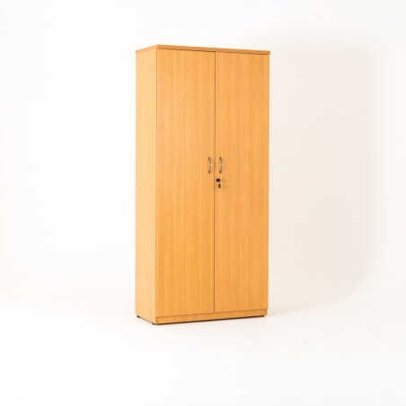 Armoire de bureau en bois haute portes battantes H.180 cm Wist