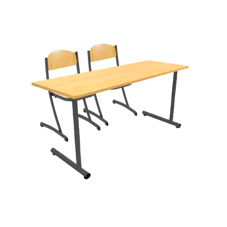 Chaise scolaire + table scolaire 2 places T6