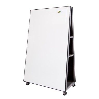 Tableau blanc mobile double face en émail H.160 x L.100cm