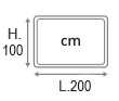 L.200xH.100 cm