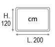 L.200xH.120 cm