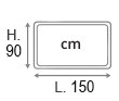 L.150 x H.90 cm