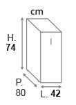 H.74 cm